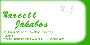 marcell jakabos business card